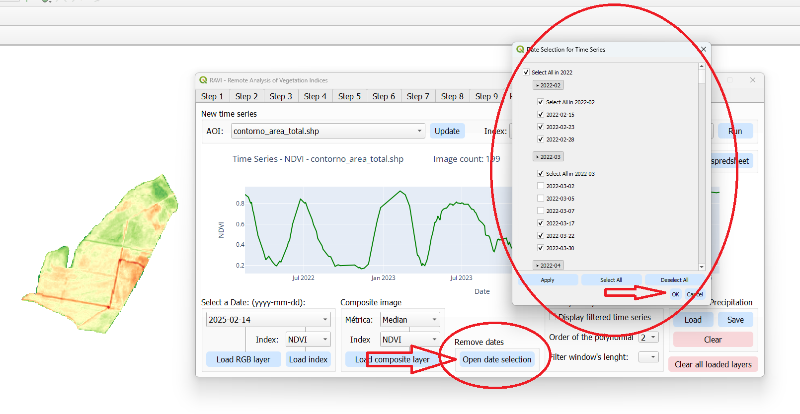 Date selection tool interface