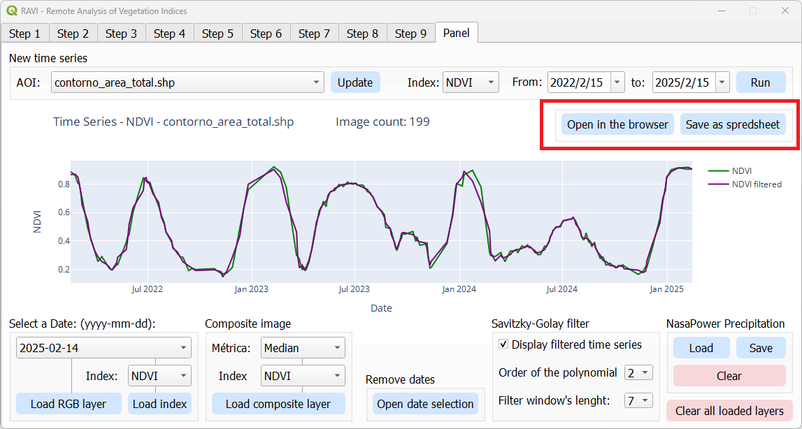 Save options interface