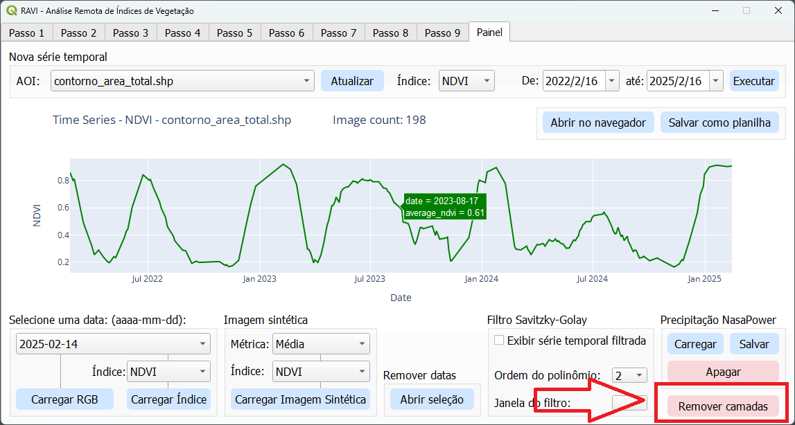 Botão para limpar todas as camadas