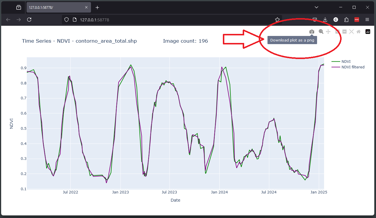 Opções de salvamento para download de imagem