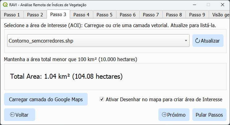 Seleção de AOI a partir de um shapefile