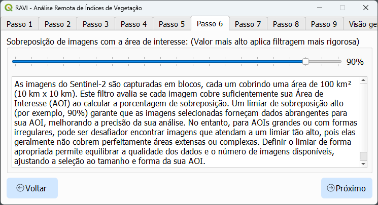 Interface para definir filtro de sobreposição de imagens